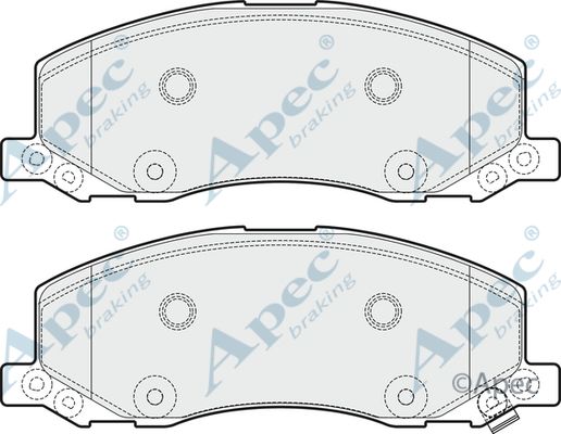 APEC BRAKING stabdžių trinkelių rinkinys, diskinis stabdys PAD1696